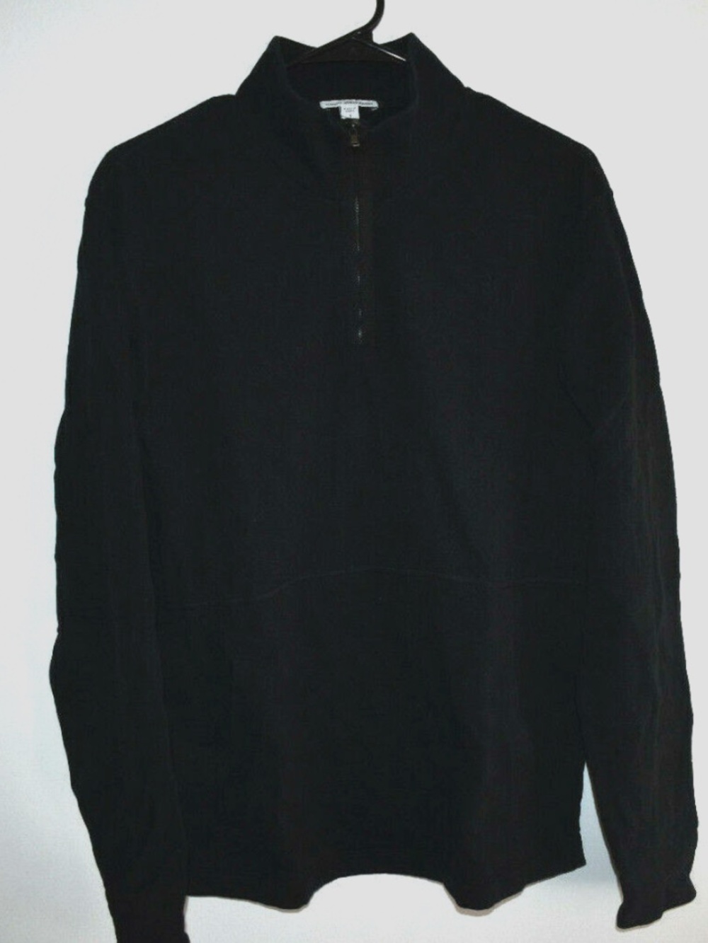 James Perse - Brushed Terry Half Zip Funnel Neck - Black - 1 (SMALL)